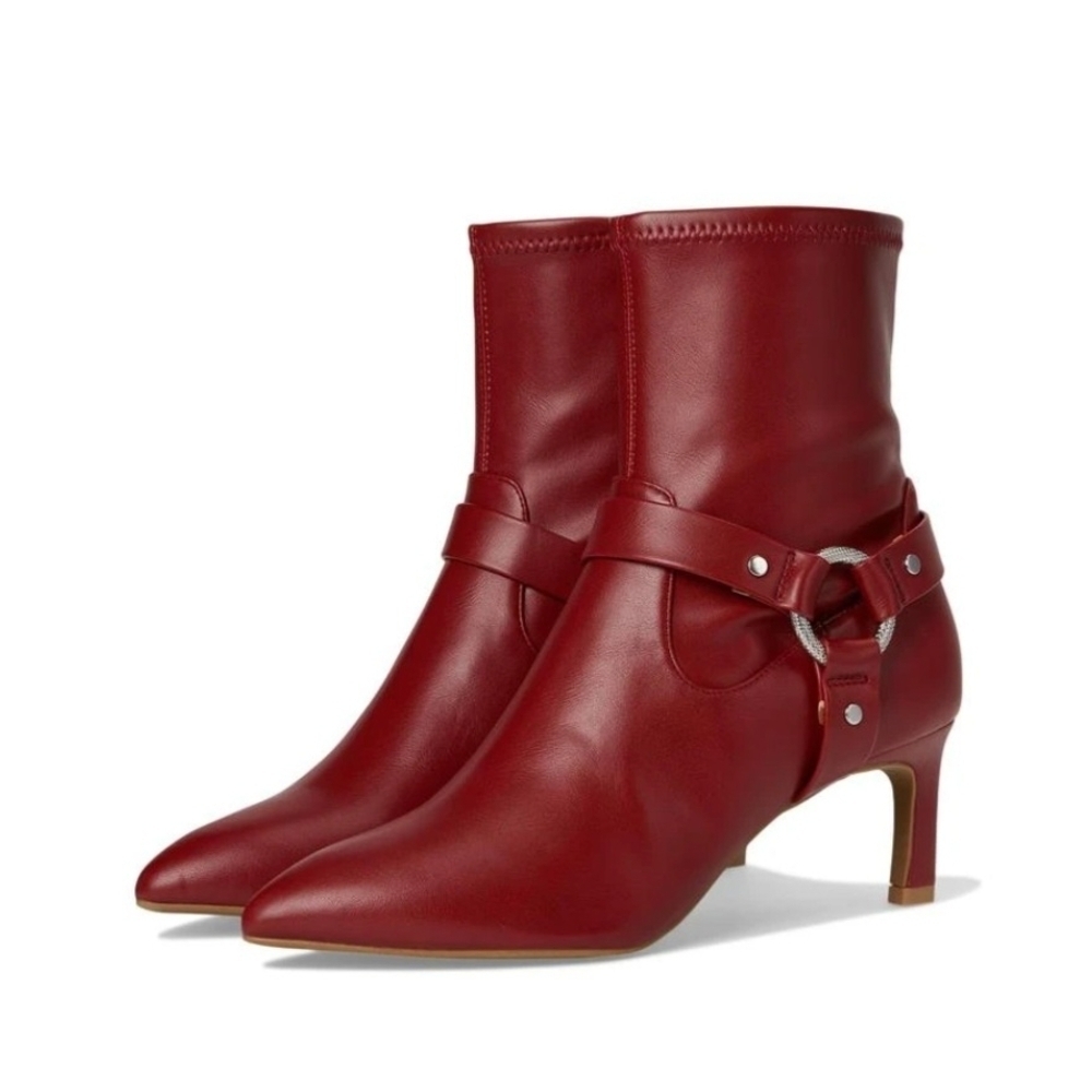 Gavani Red Heeled Boots, New, Size 8